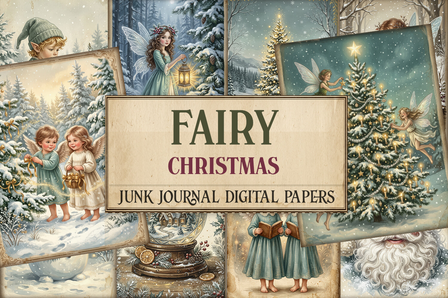 Fairy Christmas Junk Journal Pages