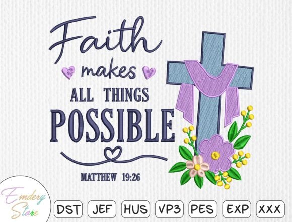 Faith Embroidery Design