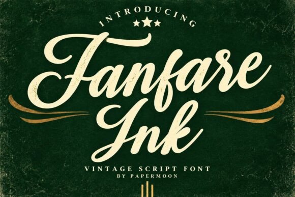 Fanfare Ink Font - Lettering Fonts