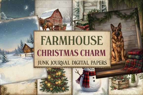 Farmhouse Christmas Charm Junk Journal