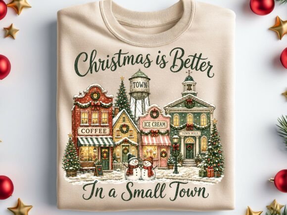 Festive Town Christmas PNG