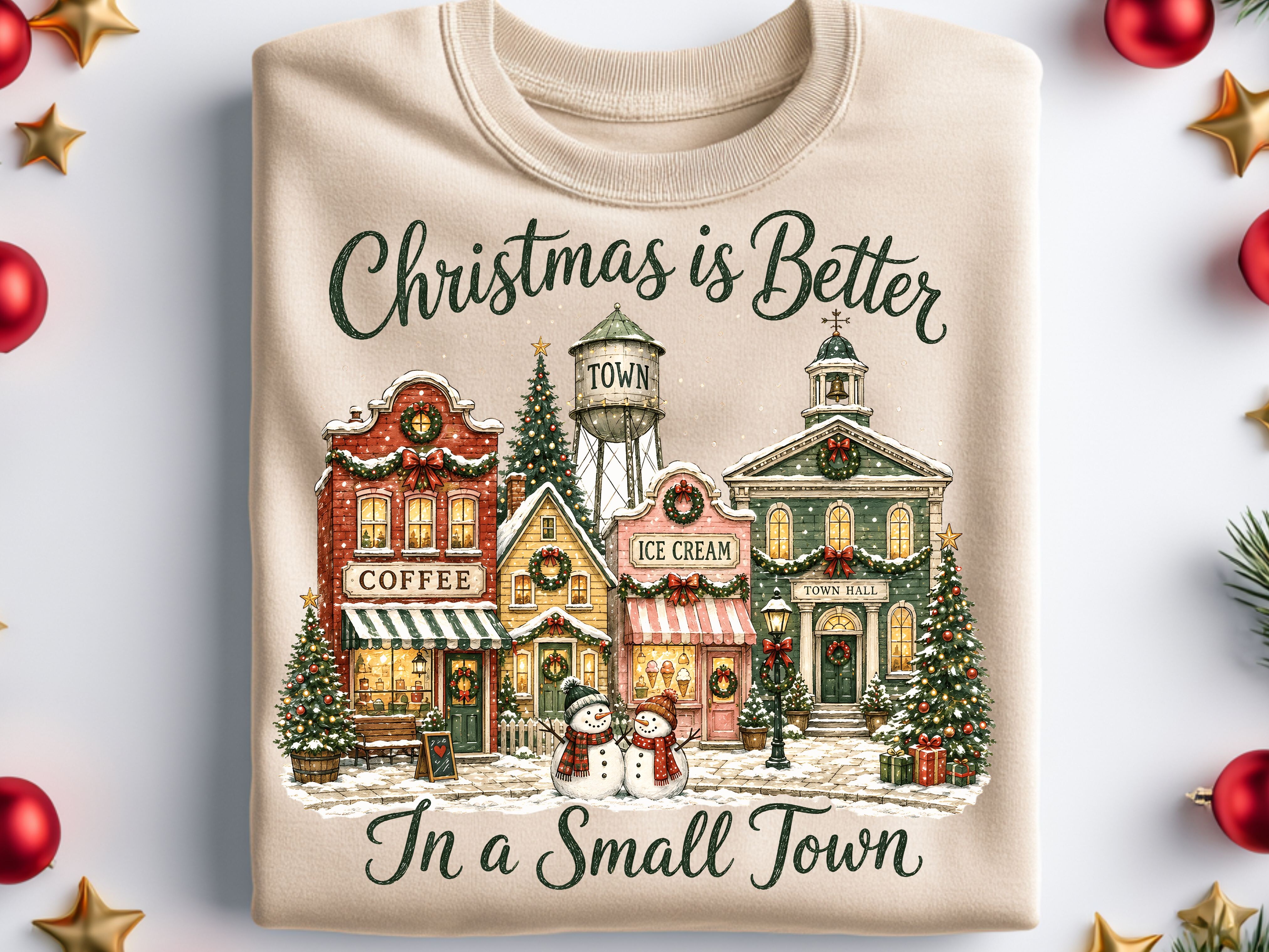 Festive Town Christmas PNG