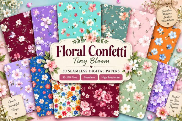 Floral Confetti Tiny Bloom Seamless