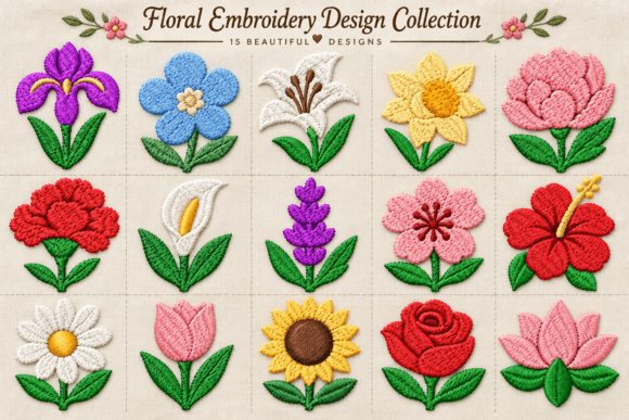 Floral Embroidery Designs Collection