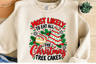 Funny Christmas Tree Cake Quote PNG Graphic by Design Station ...