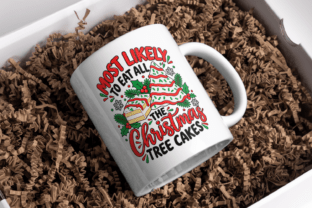 Funny Christmas Tree Cake Quote PNG Graphic by Design Station ...