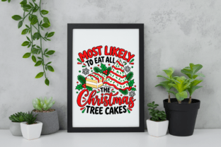Funny Christmas Tree Cake Quote PNG Graphic by Design Station ...