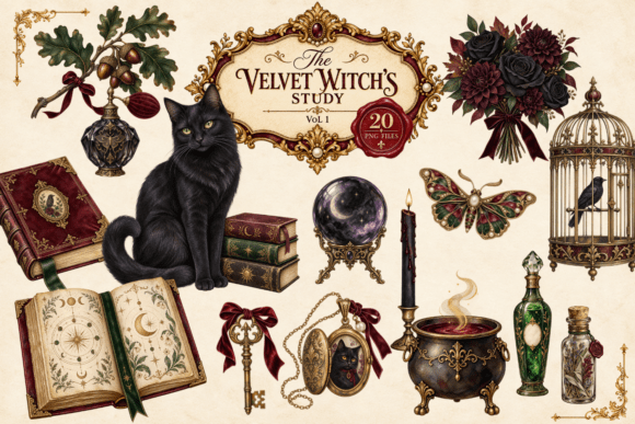 Halloween Witch Clipart | 20 Watercolor