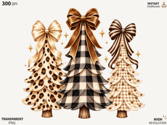 Leopard Print Christmas Tree PNG, Buffal