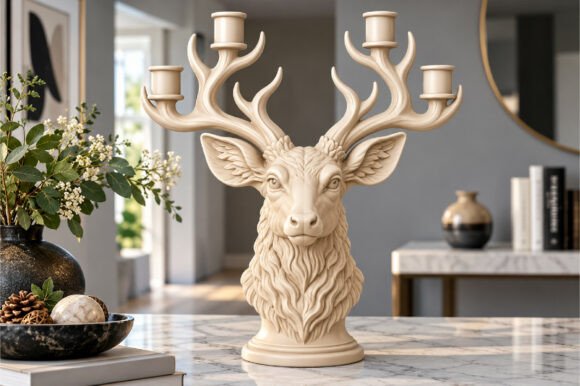 Christmas Woodland Set STL 3D Print - Owl, Fox, Rabbit & Reindeer - Image 12