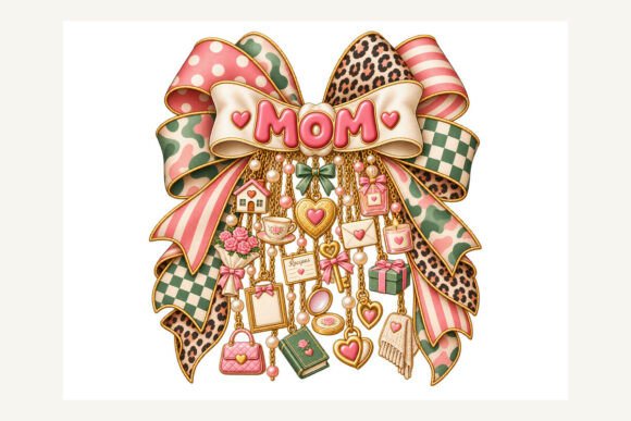 Mom Charm Bow PNG