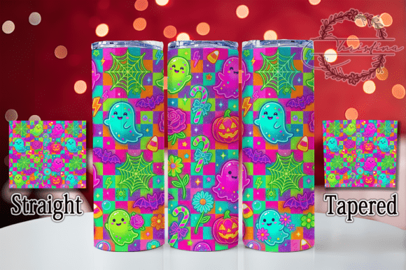 Neon Ghost Halloween 20oz Tumbler