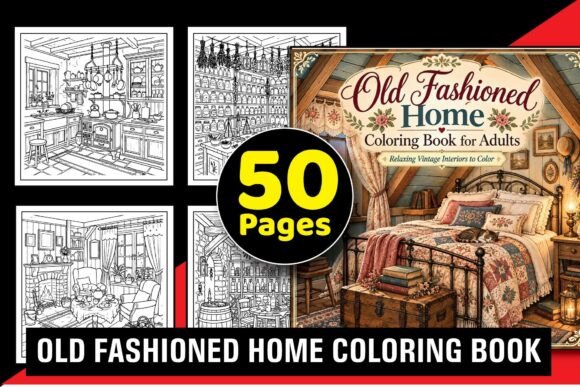 Old Fashioned Home Coloring Book
