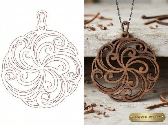 Ornamental Swirl Pendant
