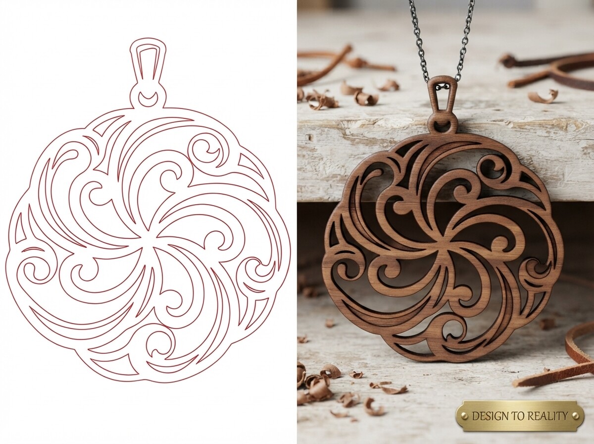 Ornamental Swirl Pendant