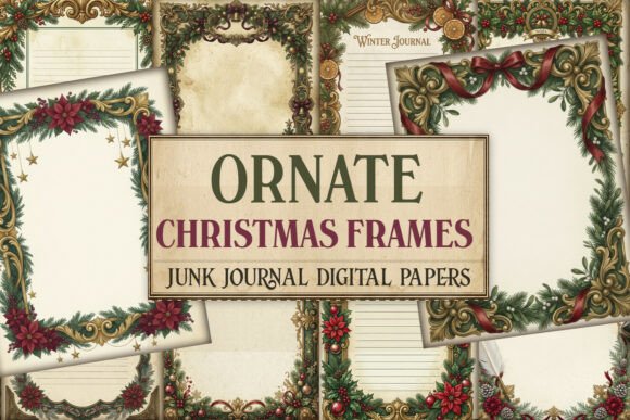 Ornate Christmas Frames Junk Journal