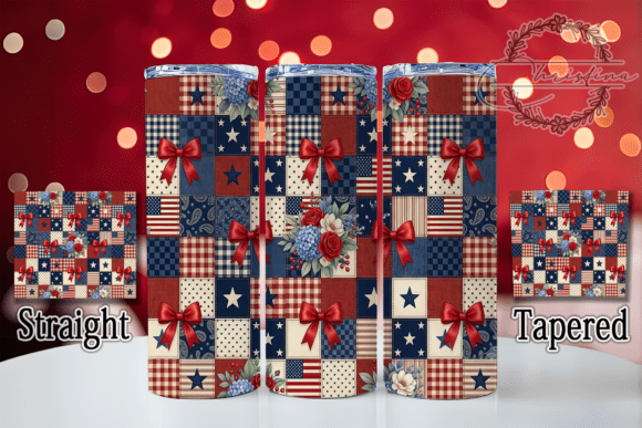Patriotic Patchwork Quilt 20oz Tumbler