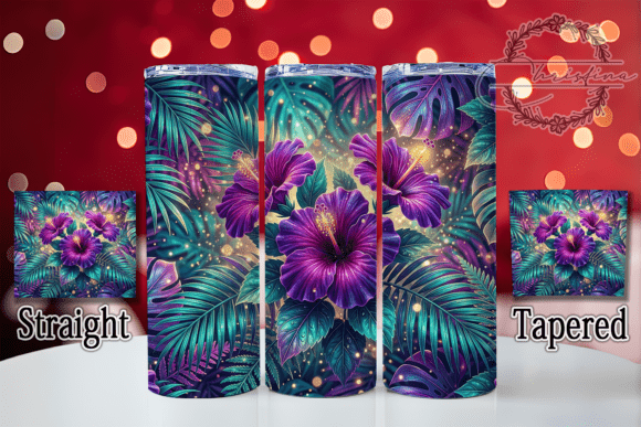 Purple Hibiscus Tropical 20oz Tumbler