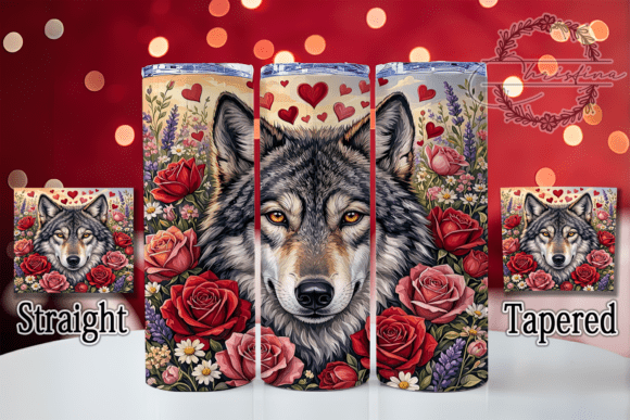 Romantic Wolf Roses 20oz Tumbler