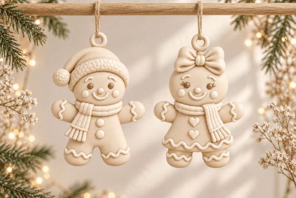 Knitted Gingerbread Ornament STL Set - Christmas 3D Print Files (Boy & Girl) - Image 4
