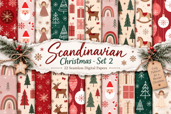 Scandinavian Christmas Seamless Pattern