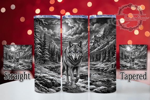 Silver Wolf Blue Eyes 20oz Tumbler