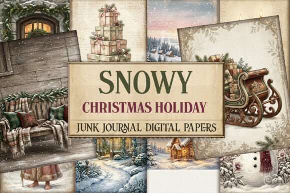 Snowy Christmas Holiday Junk Journal