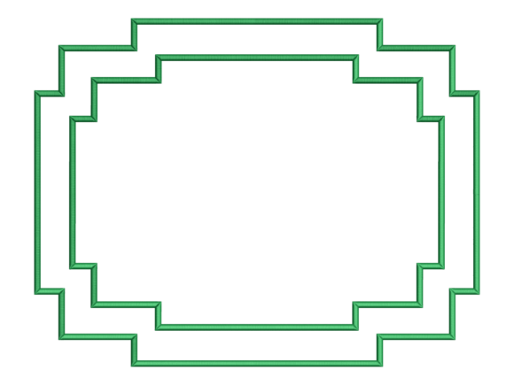 Stepped Corner Placemat Embroidery