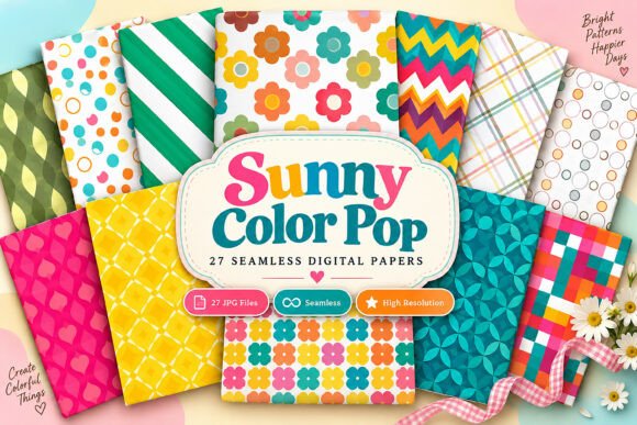 Sunny Color Pop Digital Seamless