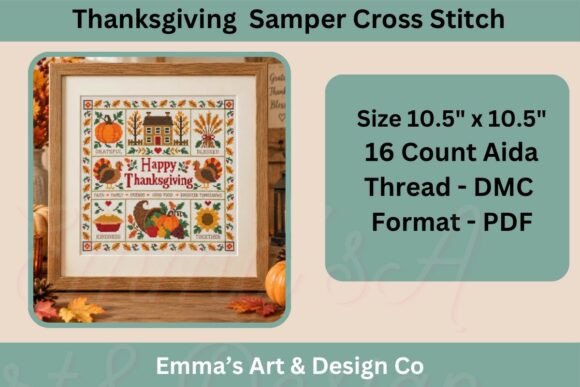 Thanksgiving Sampler Cross Stitch