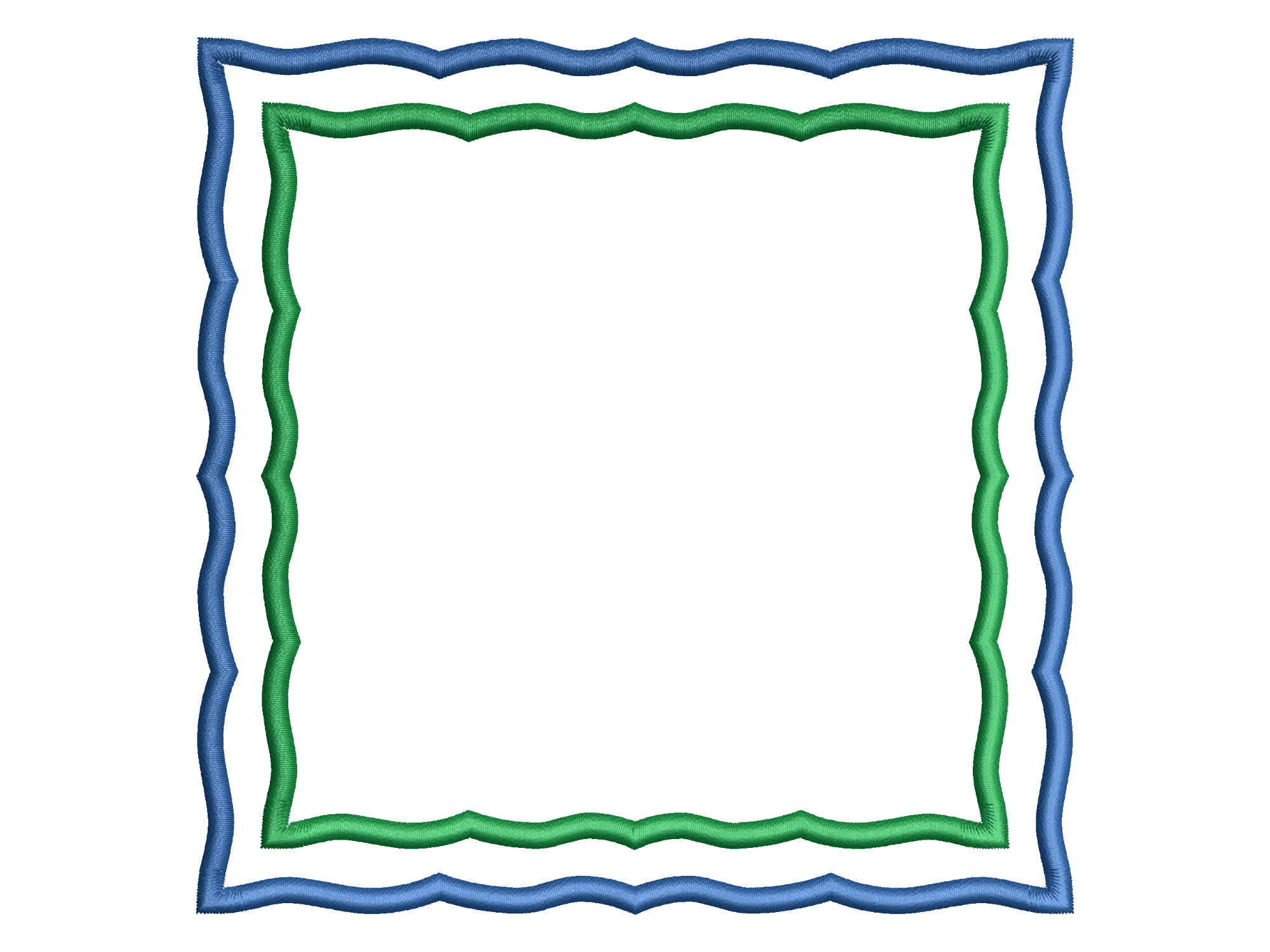 Twin Wave Square Table Linen Embroidery