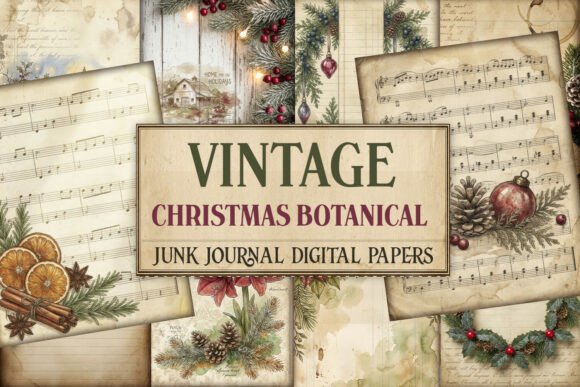Vintage Christmas Botanical Junk Journal