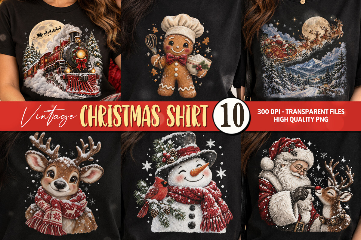 Vintage Christmas Sublimation Shirt