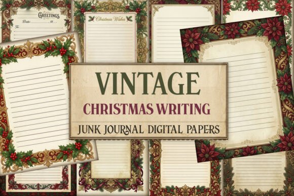 Vintage Christmas Writing Junk Journal