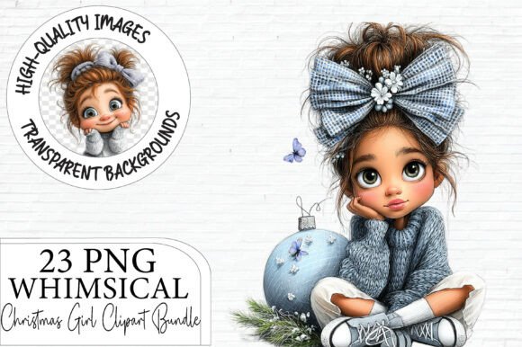Whimsical Winter Girl Clipart