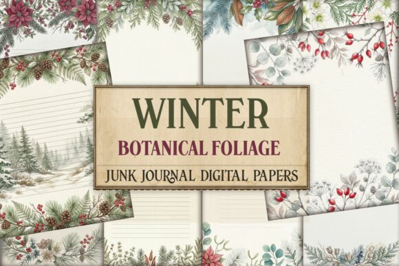 Winter Botanical Foliage Junk Journal