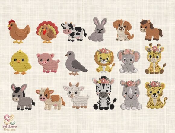 Animal Embroidery Design Bundle