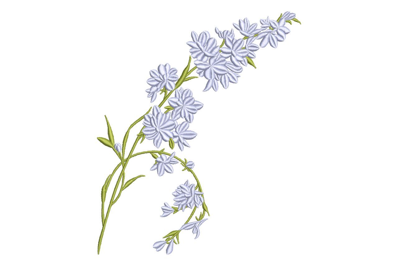 Blue Wildflower Branch