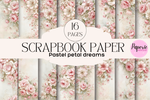 Blush Floral Scrapbook Paper