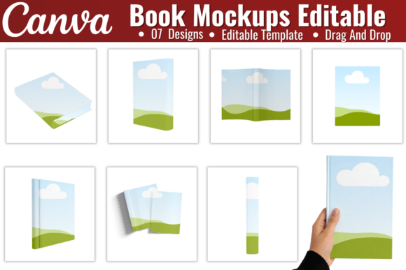 Book Mockups Canva Editable Template