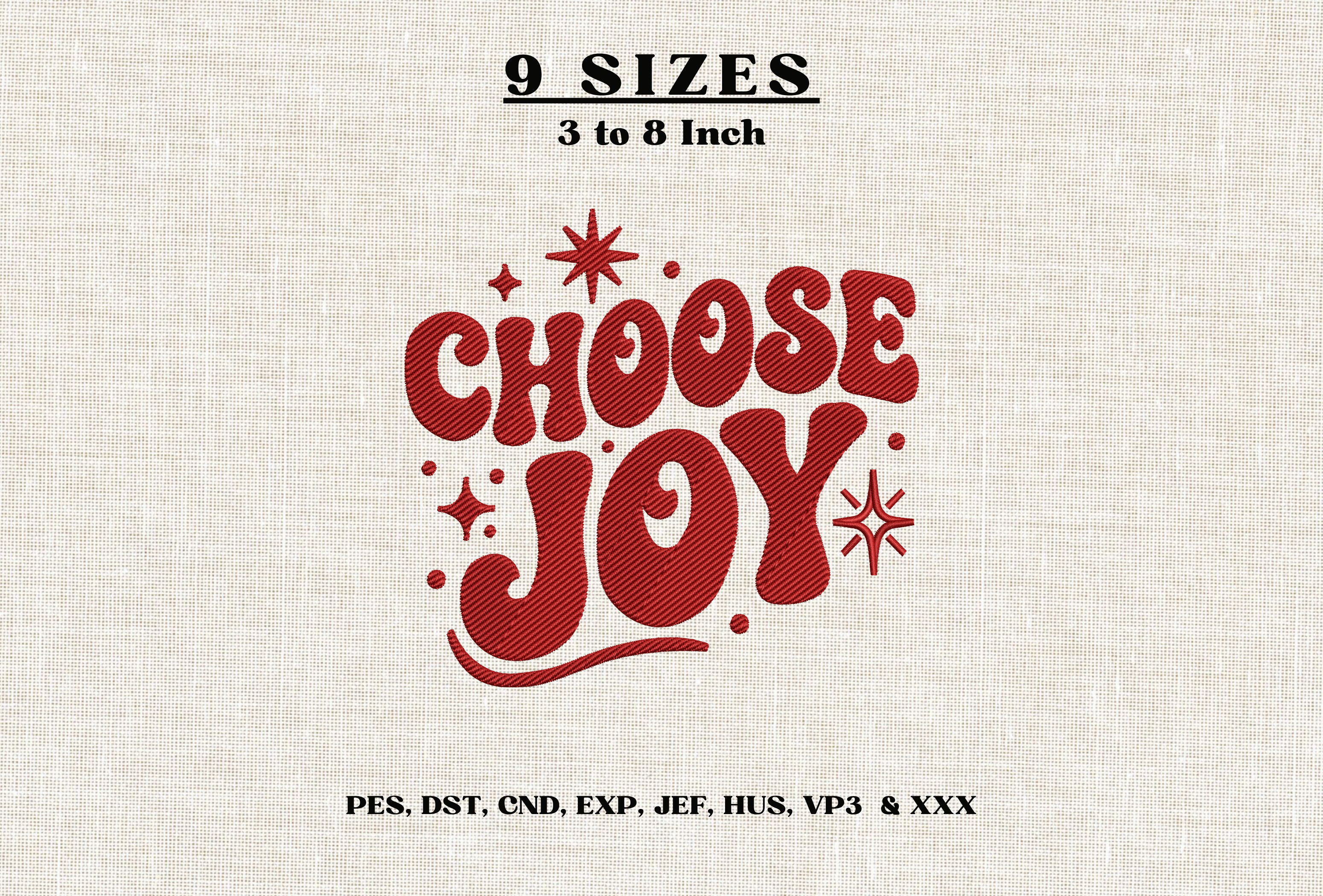 Choose Joy Embroidery Design DST PES