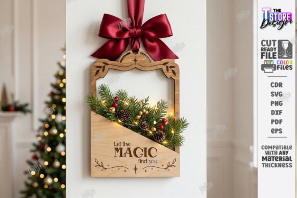 Christmas Wall Decor Laser Cut - Xmas (Design 1) laser cut file