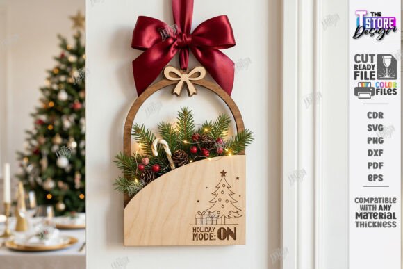 Christmas Wall Decor Laser Cut - Xmas (Design 3) laser cut file