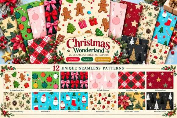 Christmas Wonderland Digital Seamless