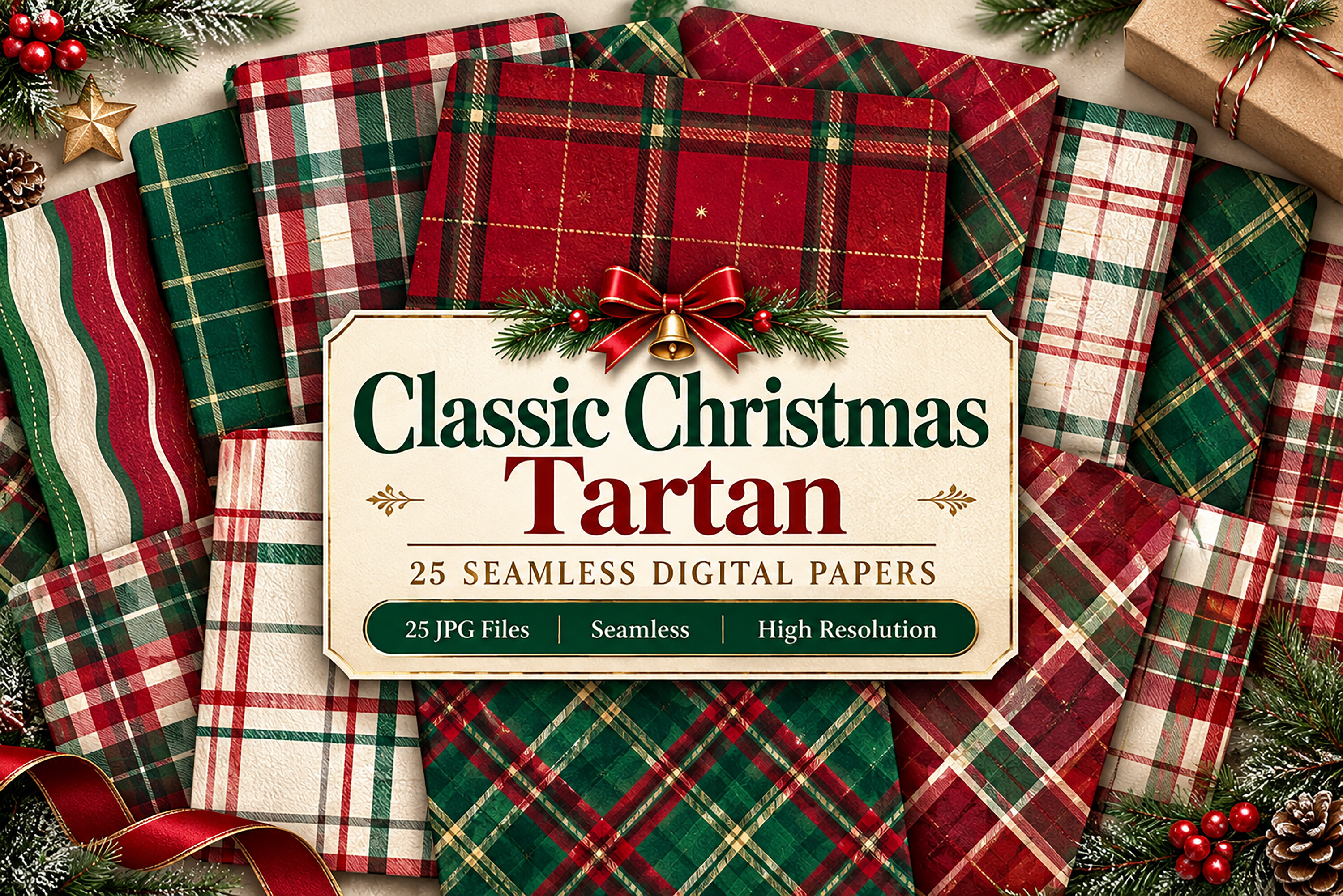 Classic Christmas Tartan Digital