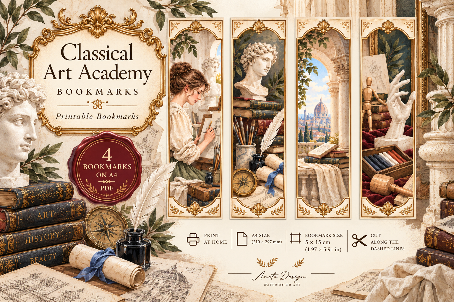 Classical Art Academy Printable Bookmark