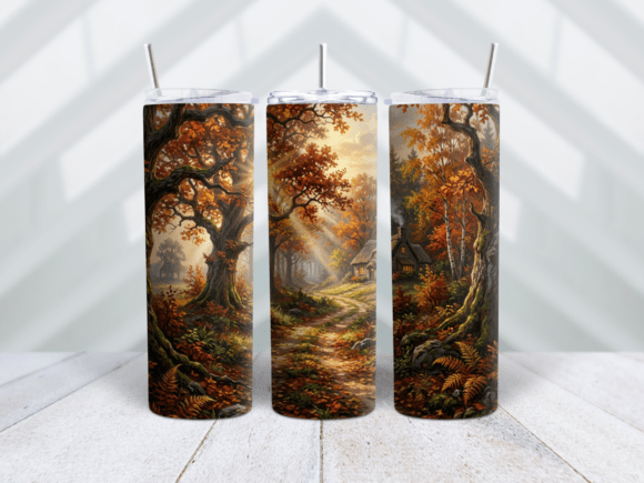 Cozy Autumn Enchanted Forest Tumbler