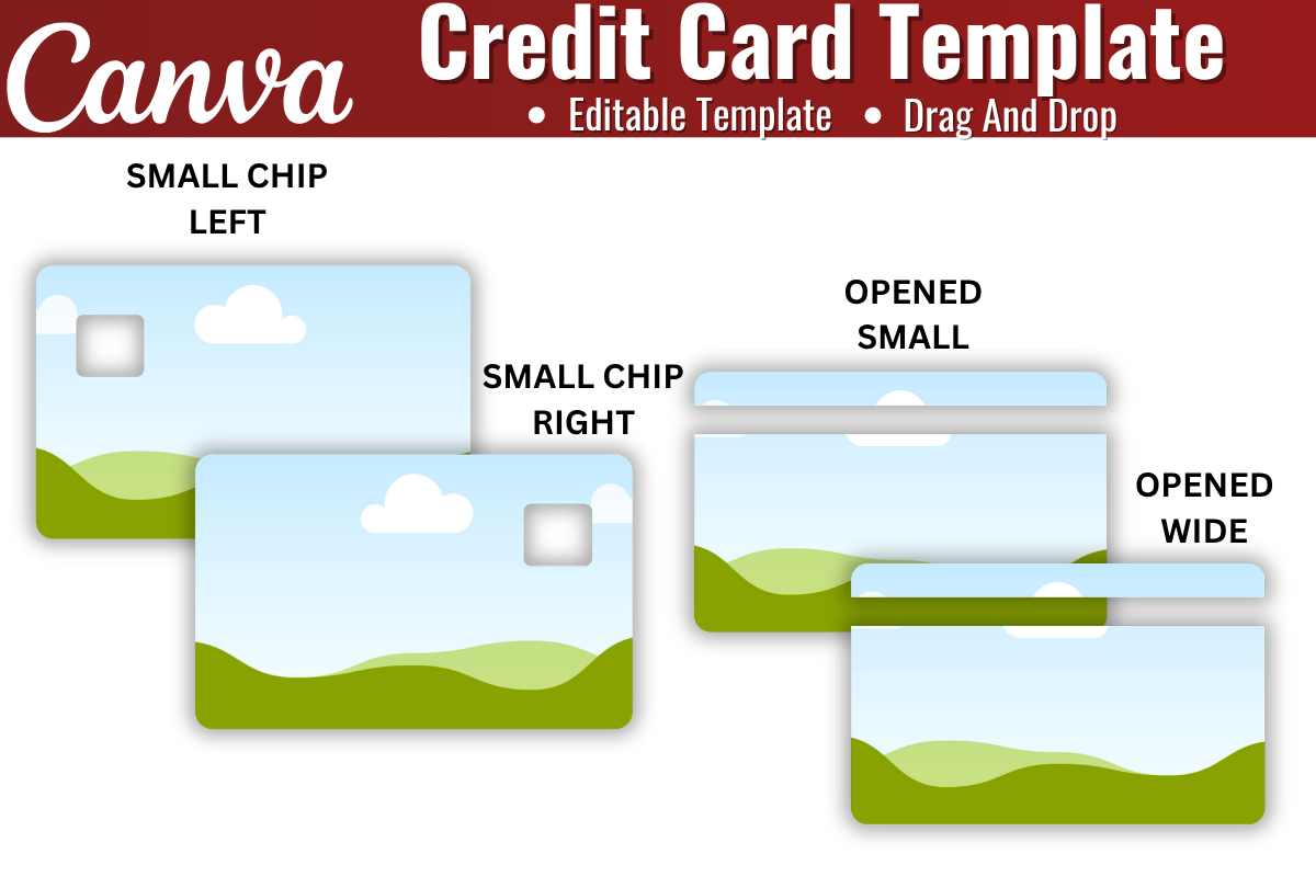 Credit Card Skin Canva Template