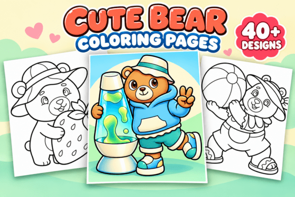 Cute Bear Coloring Pages – Volume 2