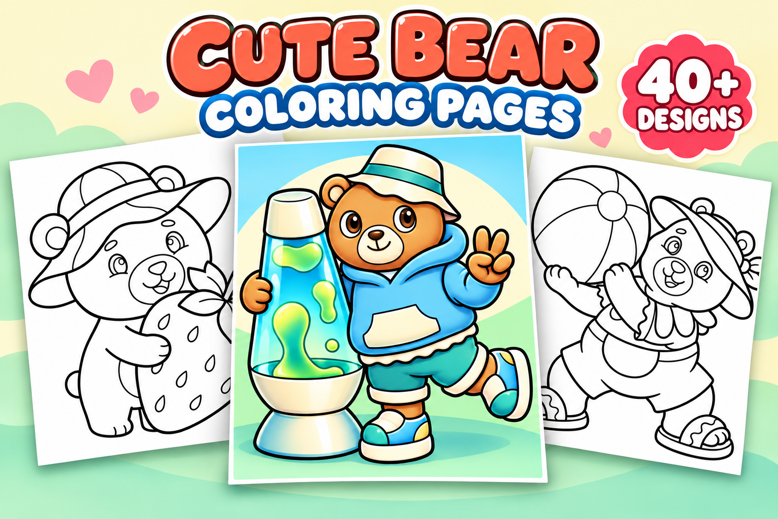 Cute Bear Coloring Pages – Volume 2